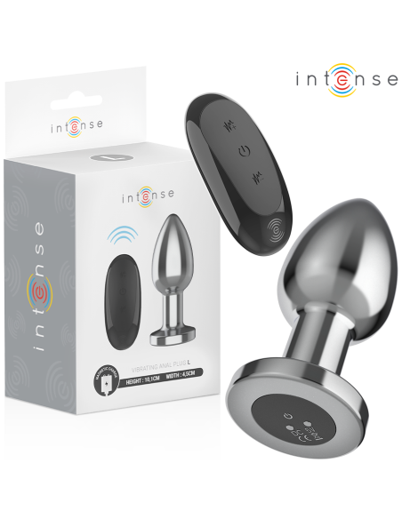 INTENSE - PLUG ANAL 10 VIBRACIONES METAL CON CONTROL REMOTO L
