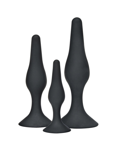 TOYJOY - ANAL PLAY CURVY COMPANIONS PLUG ANAL 3 PIEZAS NEGRO