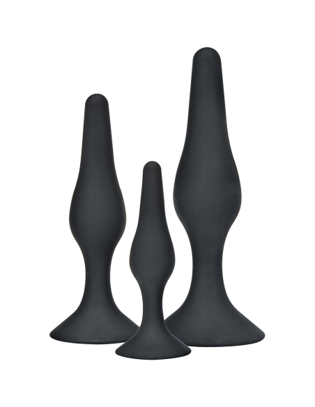 TOYJOY - ANAL PLAY CURVY COMPANIONS PLUG ANAL 3 PIEZAS NEGRO