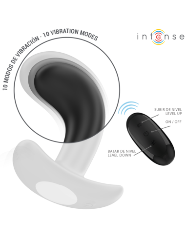 INTENSE - CHANDLER PLUG ANAL 10 VIBRACIONES NEGRO CONTROL REMOTO