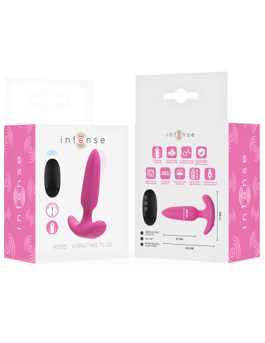 INTENSE - ROSS PLUG ANAL 10 VIBRACIONES ROSA CONTROL REMOTO