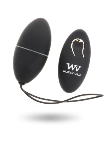 WOMANVIBE - ALSAN HUEVO CONTROL REMOTO NEGRO SILICONA NEGRO