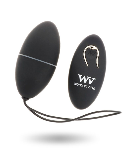 WOMANVIBE - ALSAN HUEVO CONTROL REMOTO NEGRO SILICONA NEGRO