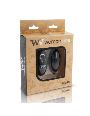 WOMANVIBE - ALSAN HUEVO CONTROL REMOTO NEGRO SILICONA NEGRO
