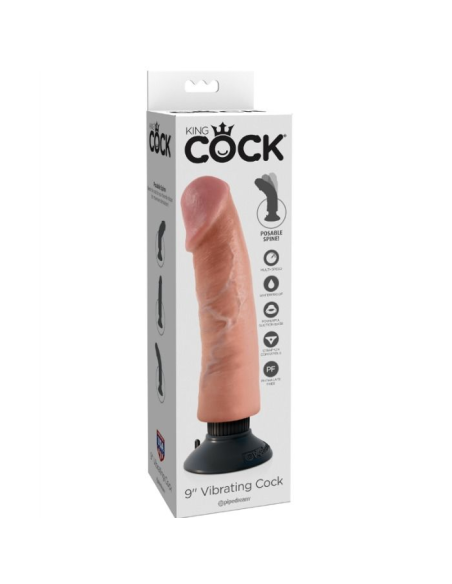 KING COCK - DILDO VIBRADOR 23 CM NATURAL