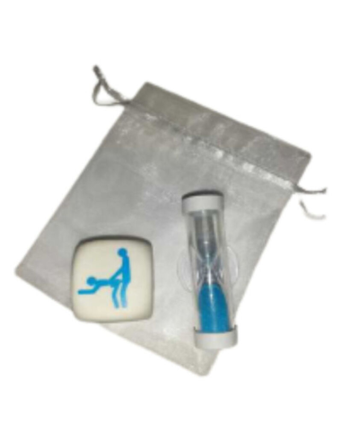 DIABLO PICANTE - DADO KAMASUTRA DE POSTURAS PARA CHICOS CON RELOJ DE ARENA