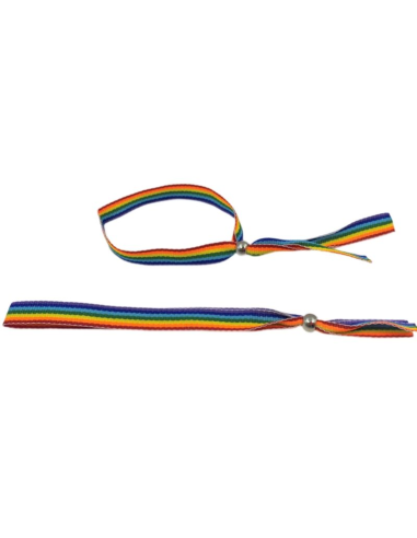 PRIDE - PULSERA BOLITA PLATEADA BANDERA LGBT