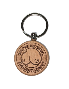 DIABLO PICANTE - LLAVERO DE MADERA CON FORMA DE PECHO