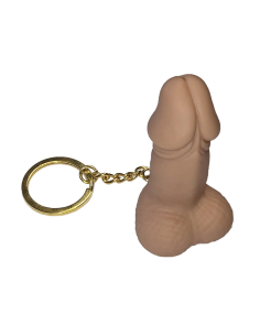 DIABLO PICANTE - SILBATO LLAVERO CON FORMA DE PENE COLOR CARNE