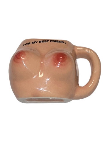DIABLO PICANTE - IMÁN DE PECHOS EN TAZA CERÁMICA “FOR MY BEST FRIEND”