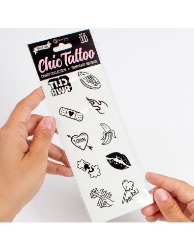 SECRET PLAY - SET DE 10 TATTOOS TEMPORALES CANDY COLLECTION
