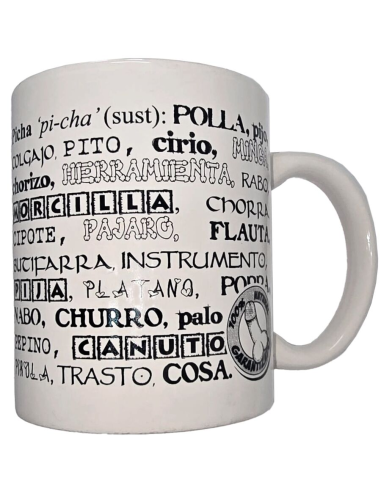 DIABLO PICANTE - TAZA BLANCA DE SINÓNIMOS PENE 370 ML