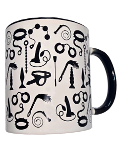 DIABLO PICANTE - TAZA BLANCA BONDAGE and ASA NEGRA 370 ML