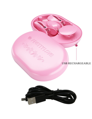 PRETTY LOVE - SURPRISE BOX PINZAS ELECTRO ESTIMULACION ROSA