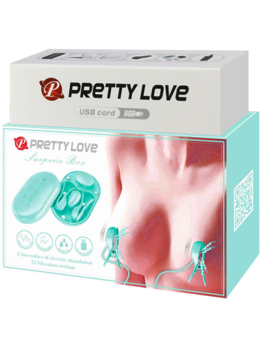 PRETTY LOVE - SURPRISE BOX PINZAS ELECTRO ESTIMULACION AZUL