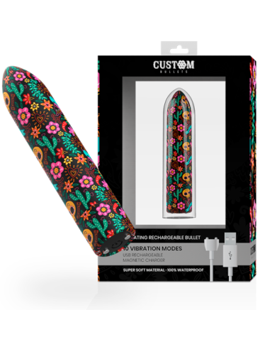 Custom Bullets - Bala Recargable Skull 10 Intensidades | Vibra, Disfruta y Explora