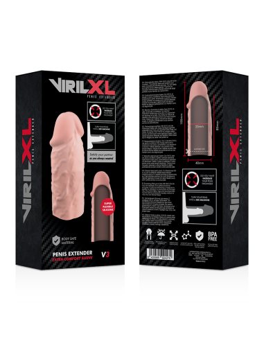 VIRILXL - EXTENSION DE PENE LIQUID SILICONE V3 NATURAL