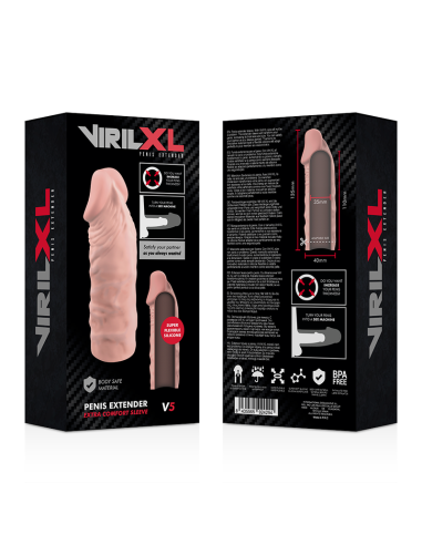 VIRILXL - EXTENSION DE PENE LIQUID SILICONE V5 NATURAL