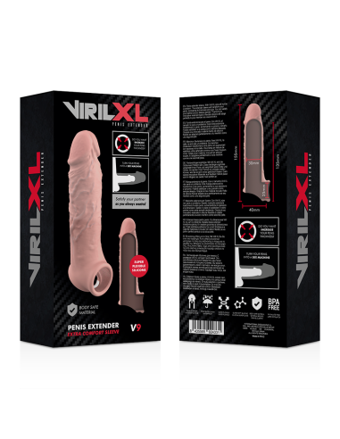 VIRILXL - EXTENSION DE PENE LIQUID SILICONE V9 NATURAL