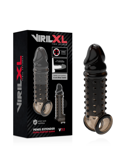 VIRILXL - EXTENSION Y FUNDA DE PENE V11 NEGRO