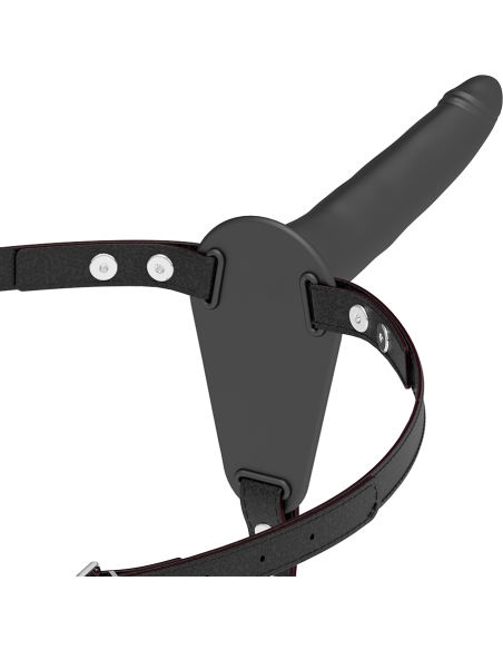 FETISH SUBMISSIVE HARNESS - SILICONA NEGRO 15 CM