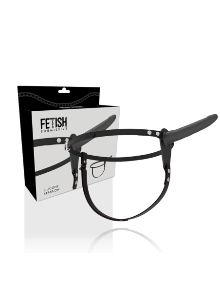 FETISH SUBMISSIVE HARNESS - SILICONA NEGRO 15 CM