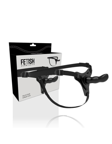 FETISH SUBMISSIVE HARNESS - SILICONA NEGRO G-SPOT 16 CM