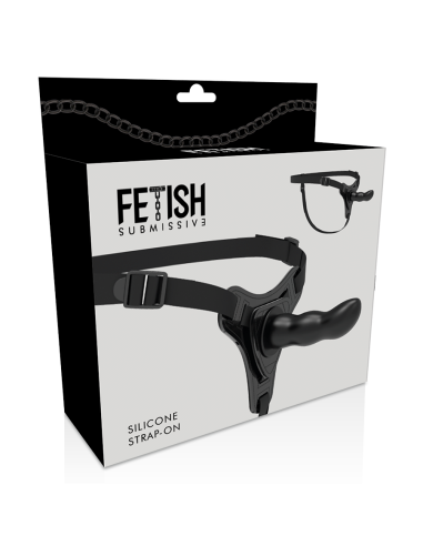 FETISH SUBMISSIVE HARNESS - SILICONA NEGRO G-SPOT 16 CM