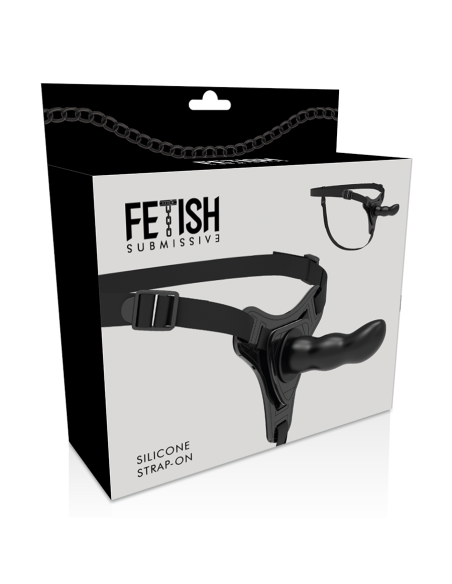 FETISH SUBMISSIVE HARNESS - SILICONA NEGRO G-SPOT 16 CM