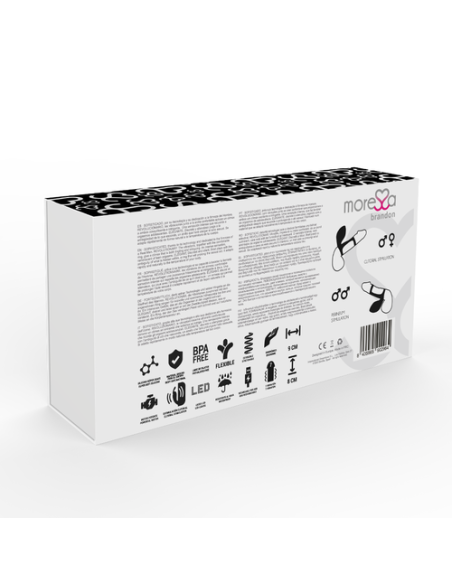 MORESSA - Brandon: Anillo Vibrador Masculino con Estimulación Clitorial y Funda Engrosadora