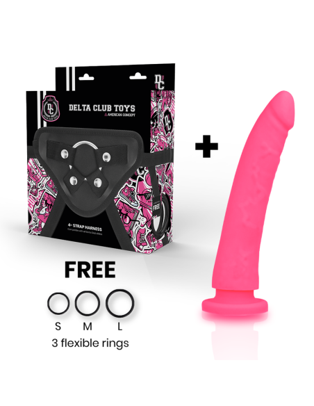 DELTA CLUB - TOYS ARNES DILDO ROSA SILICONA MEDICA 17 CM -O- 3 CM