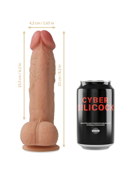 CYBER SILICOCK - ARNÉS SILICONA LIQUIDA SAUL 15.5 CM -O- 4.2 CM