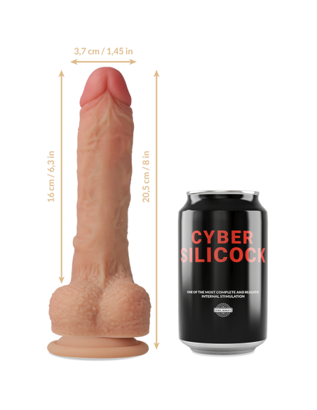 CYBER SILICOCK - ARNÉS SILICONA LIQUIDA CONNOR 20.5 CM -O- 3.7 CM