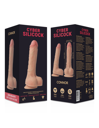 CYBER SILICOCK - ARNÉS SILICONA LIQUIDA CONNOR 20.5 CM -O- 3.7 CM