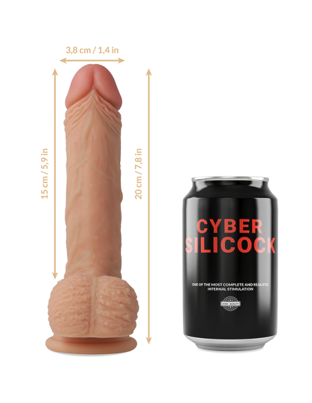 CYBER SILICOCK - ARNÉS SILICONA LIQUIDA FREEMAN 20 CM -O- 3.8 CM