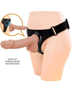 PRETTY LOVE - HARNESS BRIEFS ARNÉS UNIVERSAL CON DILDO JERRY 21.8 CM NATURAL