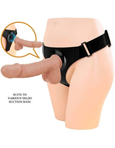 PRETTY LOVE - HARNESS BRIEFS ARNÉS UNIVERSAL CON DILDO JERRY 21.8 CM NATURAL