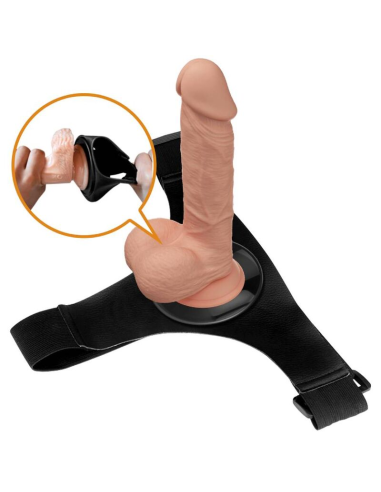 PRETTY LOVE - HARNESS BRIEFS ARNÉS UNIVERSAL CON DILDO JERRY 21.8 CM NATURAL