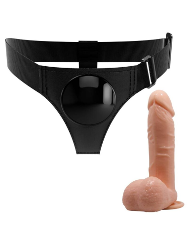 PRETTY LOVE - HARNESS BRIEFS ARNÉS UNIVERSAL CON DILDO TOM 20 CM NATURAL