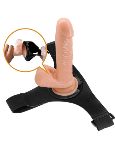 PRETTY LOVE - HARNESS BRIEFS ARNÉS UNIVERSAL CON DILDO TOM 20 CM NATURAL