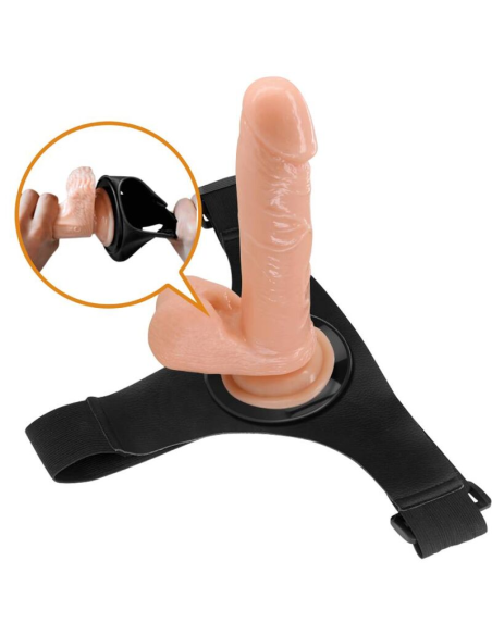 PRETTY LOVE - HARNESS BRIEFS ARNÉS UNIVERSAL CON DILDO TOM 20 CM NATURAL