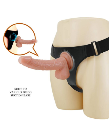 PRETTY LOVE - HARNESS BRIEFS ARNÉS UNIVERSAL CON DILDO KEVIN 19 CM NATURAL