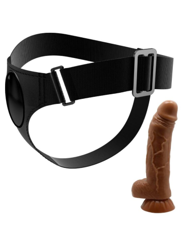 PRETTY LOVE - HARNESS BRIEFS ARNÉS UNIVERSAL CON DILDO MICHEAL 20 CM NEGRO