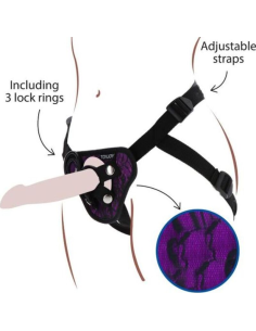 GET REAL - STRAP-ON LACE HARNÉS MORADO
