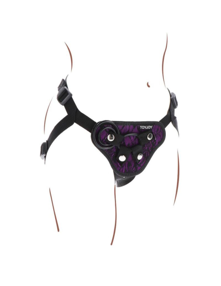 GET REAL - STRAP-ON LACE HARNÉS MORADO