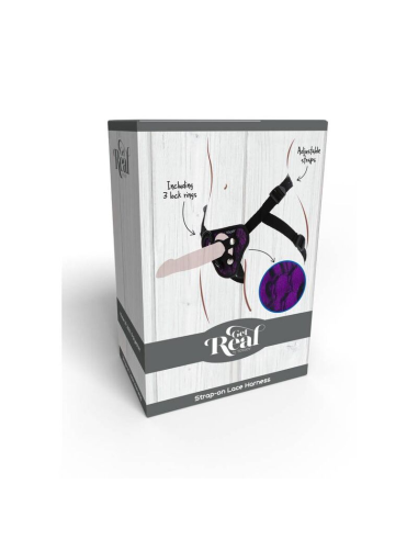 GET REAL - STRAP-ON LACE HARNÉS MORADO