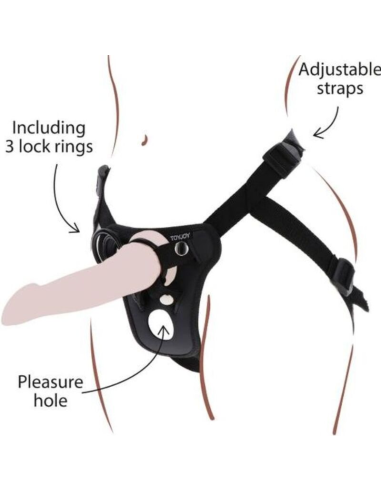 GET REAL - STRAP-ON PLEASURE HARNÉS NEGRO