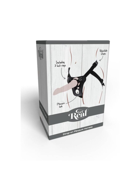 GET REAL - STRAP-ON PLEASURE HARNÉS NEGRO