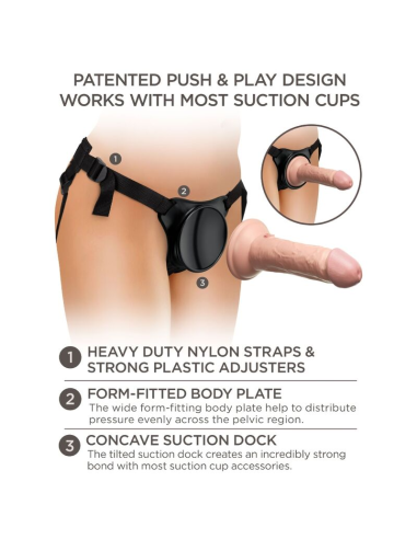 KING COCK - ÉLITE ARNÉS AJUSTABLE PARA PRINCIPIANTES CON DILDO 15.2 CM