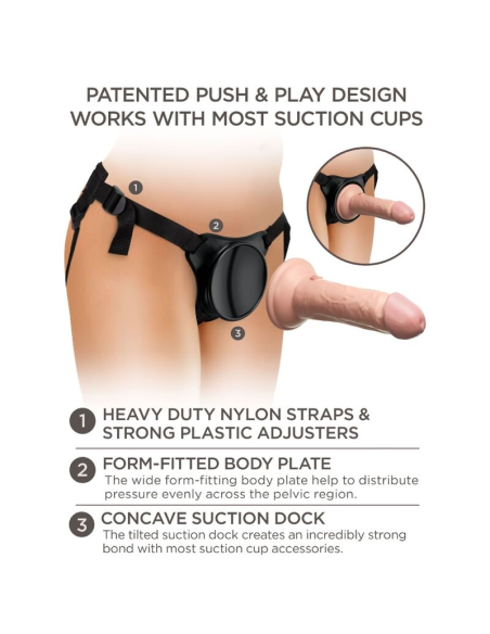 KING COCK - ÉLITE ARNÉS AJUSTABLE PARA PRINCIPIANTES CON DILDO 15.2 CM